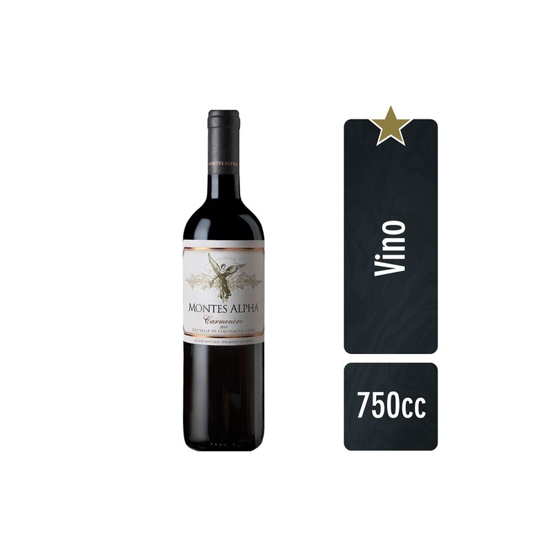 MONTES - Vino Montes Alpha Carmenere 750cc 1 Unidad MONTES