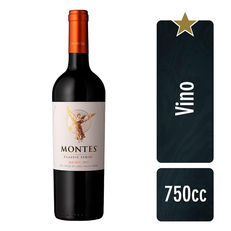 MONTES - Vino Montes Classic Series Malbec 750cc 1 Unidad MONTES