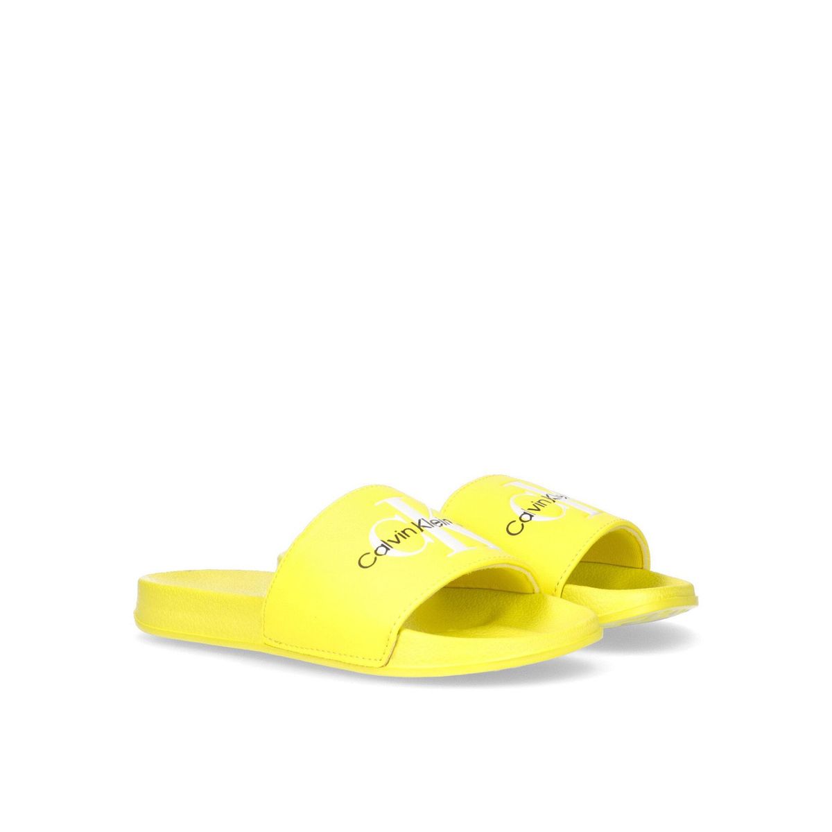 CALVIN KLEIN - Sandalia Print Pool Slide Amarillo Calvin Klein