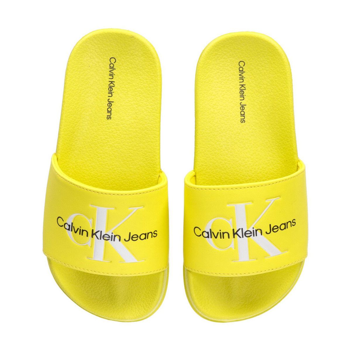 CALVIN KLEIN - Sandalia Print Pool Slide Amarillo Calvin Klein