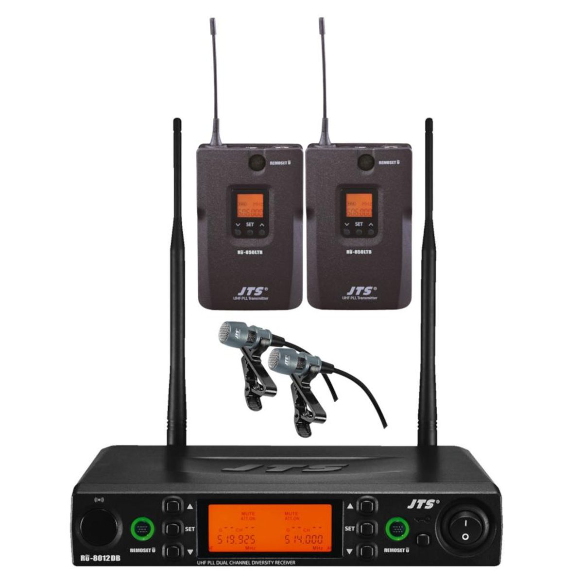 JTS - Sistema Dual Solapa JTS RU-8012DB/RU-850LTB+CM501 - Negro