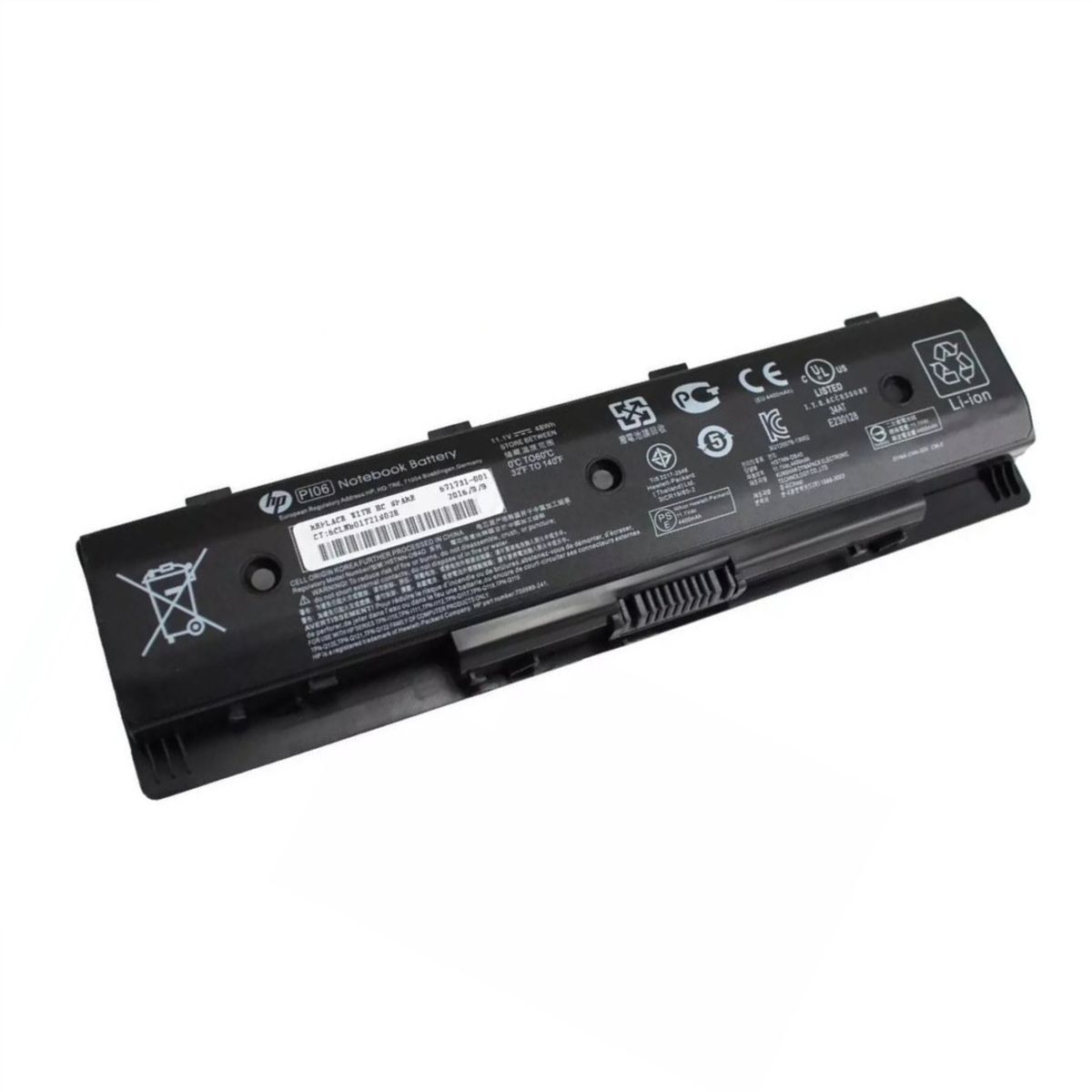 HP - BATERIA HP ENVY 15-J PI06 6 CELDAS ORIGINAL NEGRO