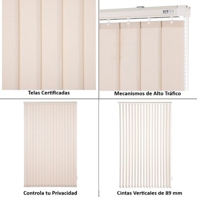 Imagen 2 del producto Cortina Vertical Screen 130cm ancho x 230cm alto Persiana Beige