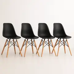 KLIK - Pack de 4 Sillas Eames Negra