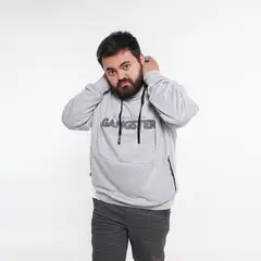 GANGSTER - Plus Poleron Hoodie Delgado Core Gris