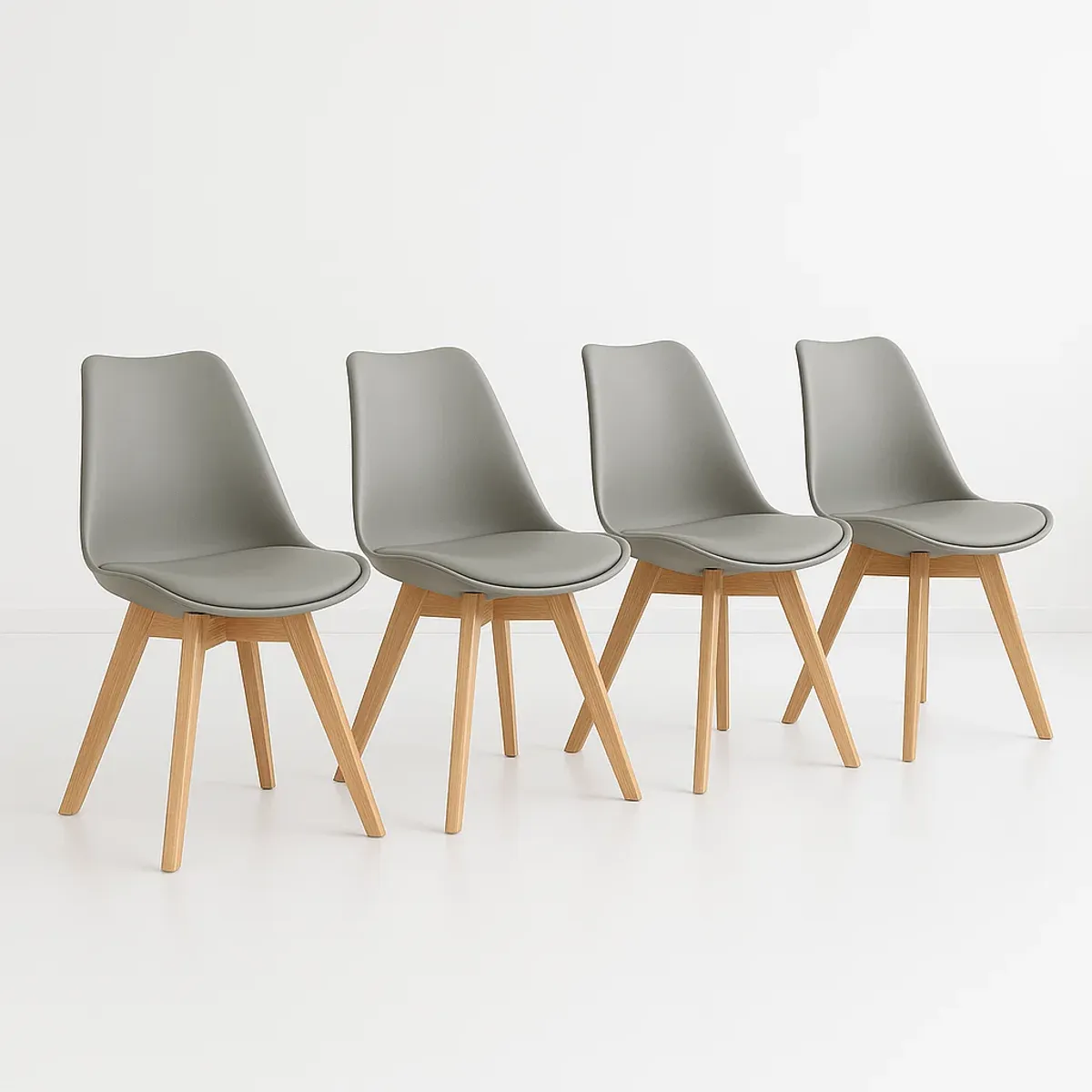 KLIK - Pack de 4 Sillas Tulip Gris KLIK