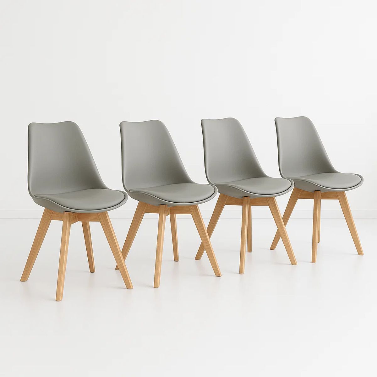 KLIK - Pack de 4 Sillas Tulip Gris KLIK