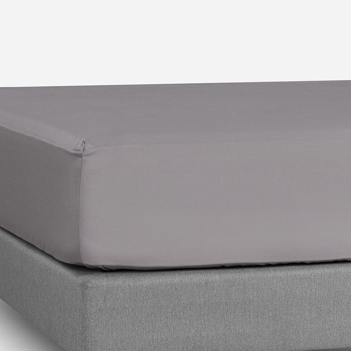 ROSEN - Sábana Inferior Rosen 300 Hilos Algodón Plata 1 Plaza