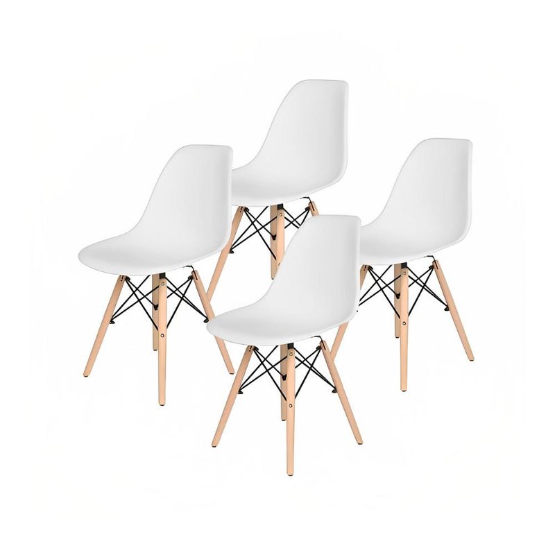 KLIK - Pack de 4 Sillas Eames Blancas KLIK