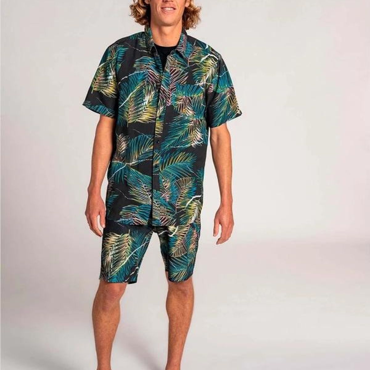 VOLCOM - Camisa CAMISA HALL PASS SS Hombre Negro Volcom - Negro