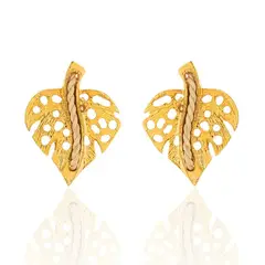 VC ACCESORIOS - Aros Monstera Bañados en oro