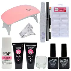 GENERICO - Kit De Polygel con Lampara De 6 Watts