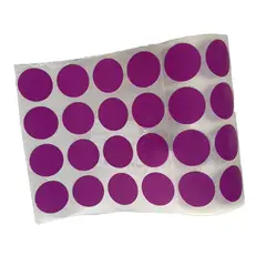 GENERICO - 1000 Etiquetas Adhesivas Redondas Moradas 20 mm de Diametro