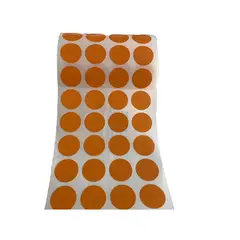 GENERICO - 1000 Etiquetas Adhesivas Redondas Naranjas 20 mm de Diametro