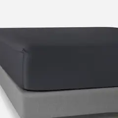 ROSEN - Sábana Inferior 300 Hilos Algodón Humo 1 Plaza