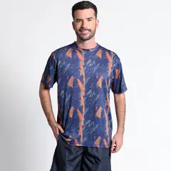 KOTTING - Polera Manga Corta Full Print Deportiva Regular Fit