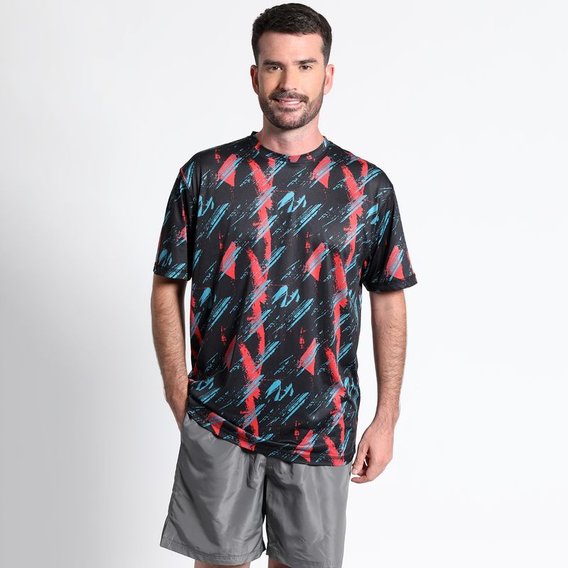 KOTTING - Polera Manga Corta Full Print Deportiva Regular Fit KOTTING
