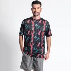 KOTTING - Polera Manga Corta Full Print Deportiva Regular Fit