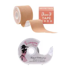 VICALLY FASHION - Cinta Levanta Pecho Beige Cinta Doble Faz Para Escotes