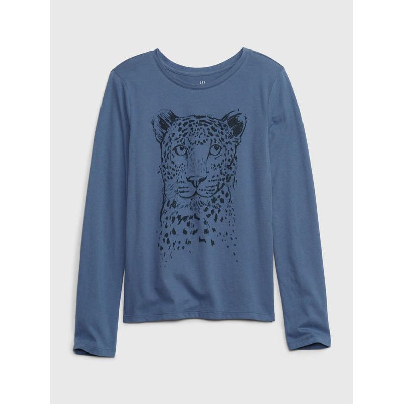 GAP - Polera Manga Larga 1 Algodón Orgánico Azul GAP