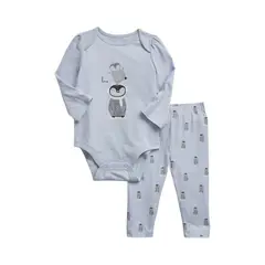 GAP - Conjunto Set 1 Algodón Orgánico Celeste