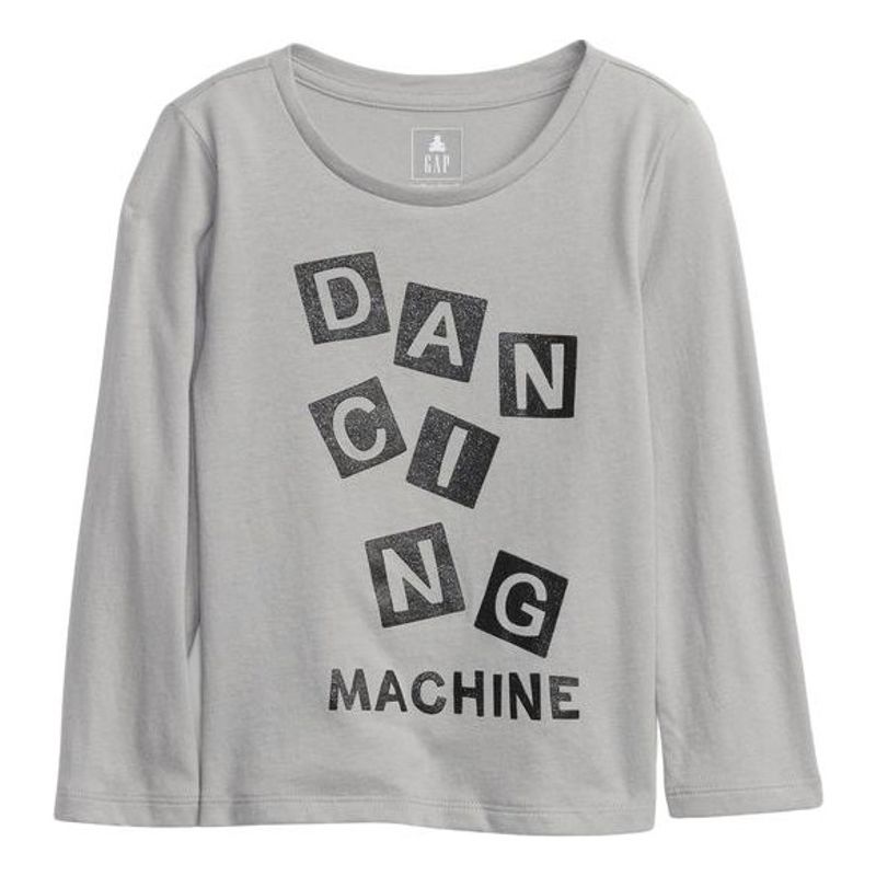 GAP - Polera Manga Larga 1 Algodón Orgánico Gris GAP