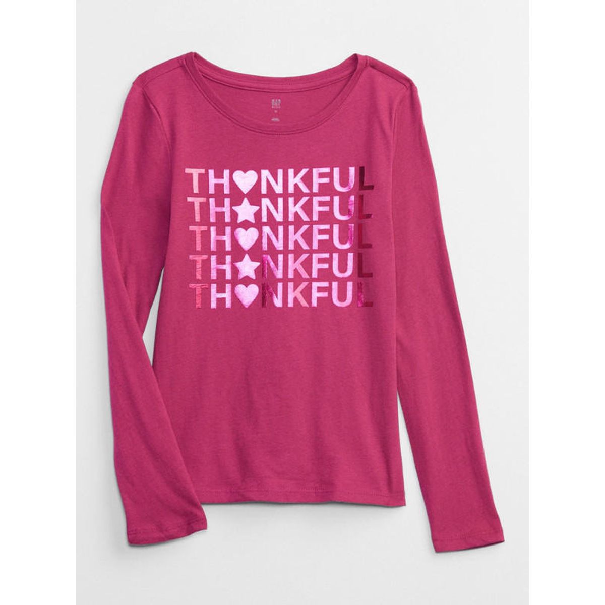 GAP - Polera Manga Larga Gráfica Fucsia GAP