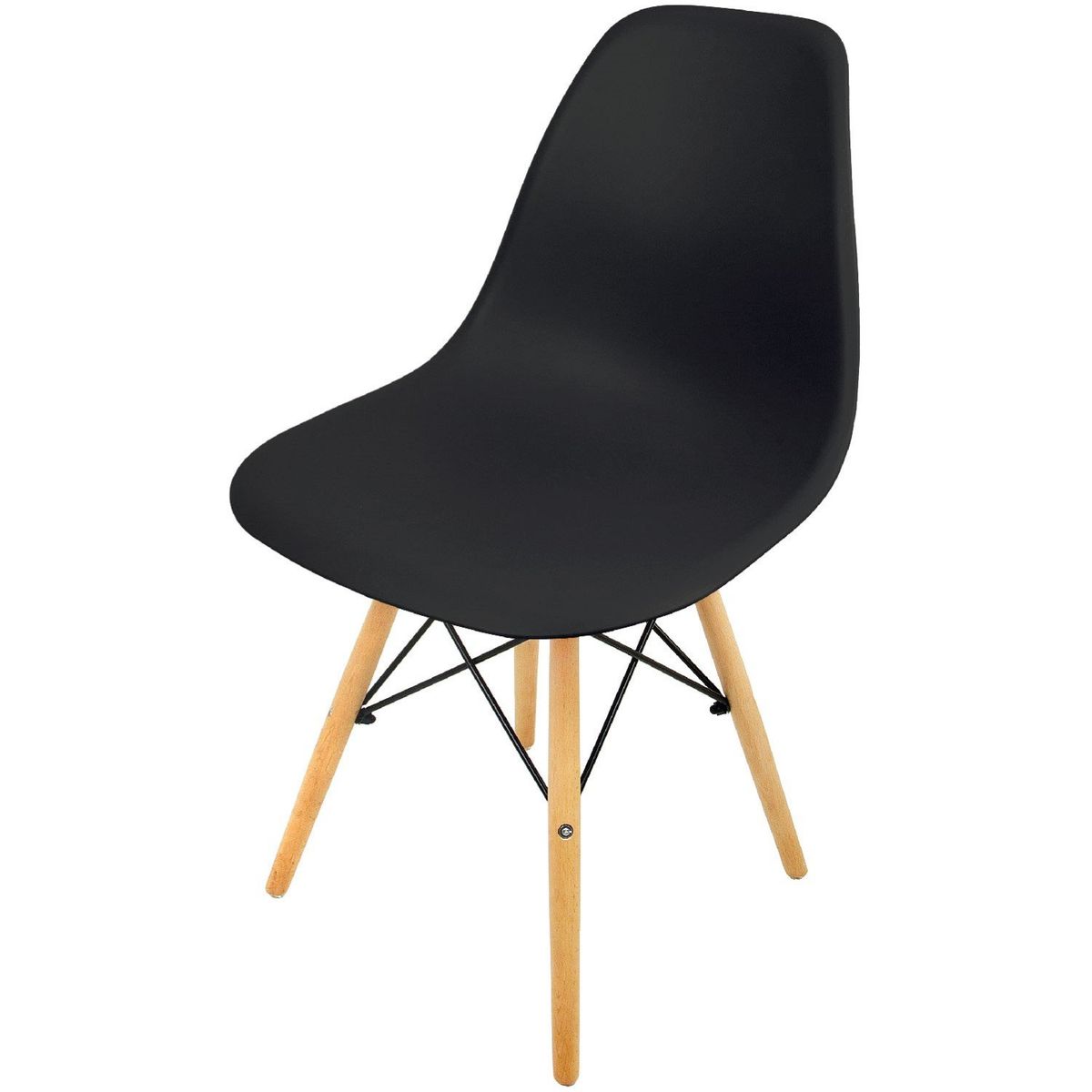 LUMAX - Set 4 Silla Eames Dsw Clasica Negra