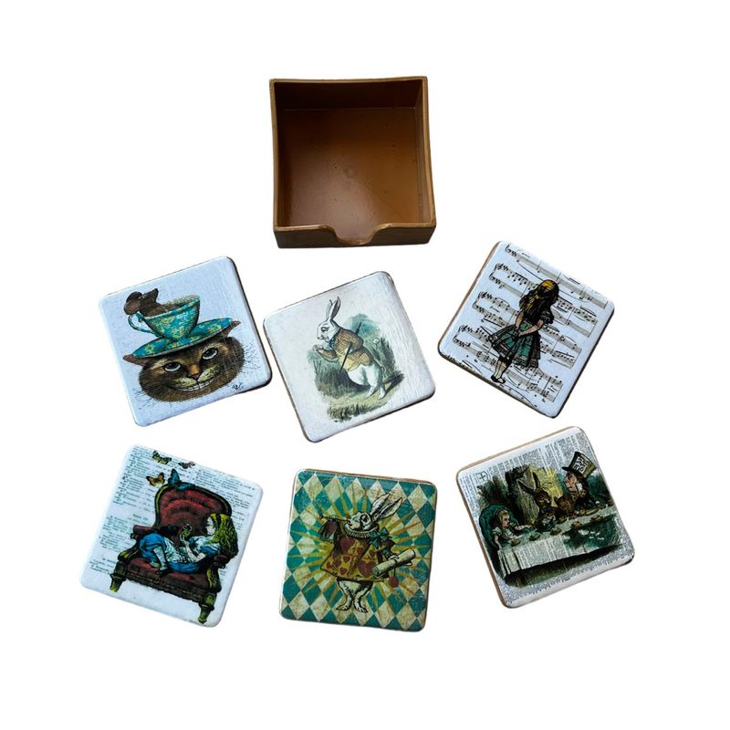 GENERICO - SET 6 POSAVASOS DISEÑO ALICIA