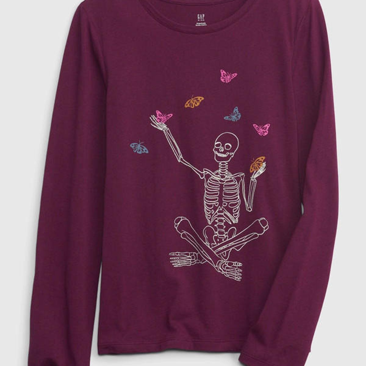 GAP - Polera Manga Larga 1 Algodón Orgánico Morado GAP