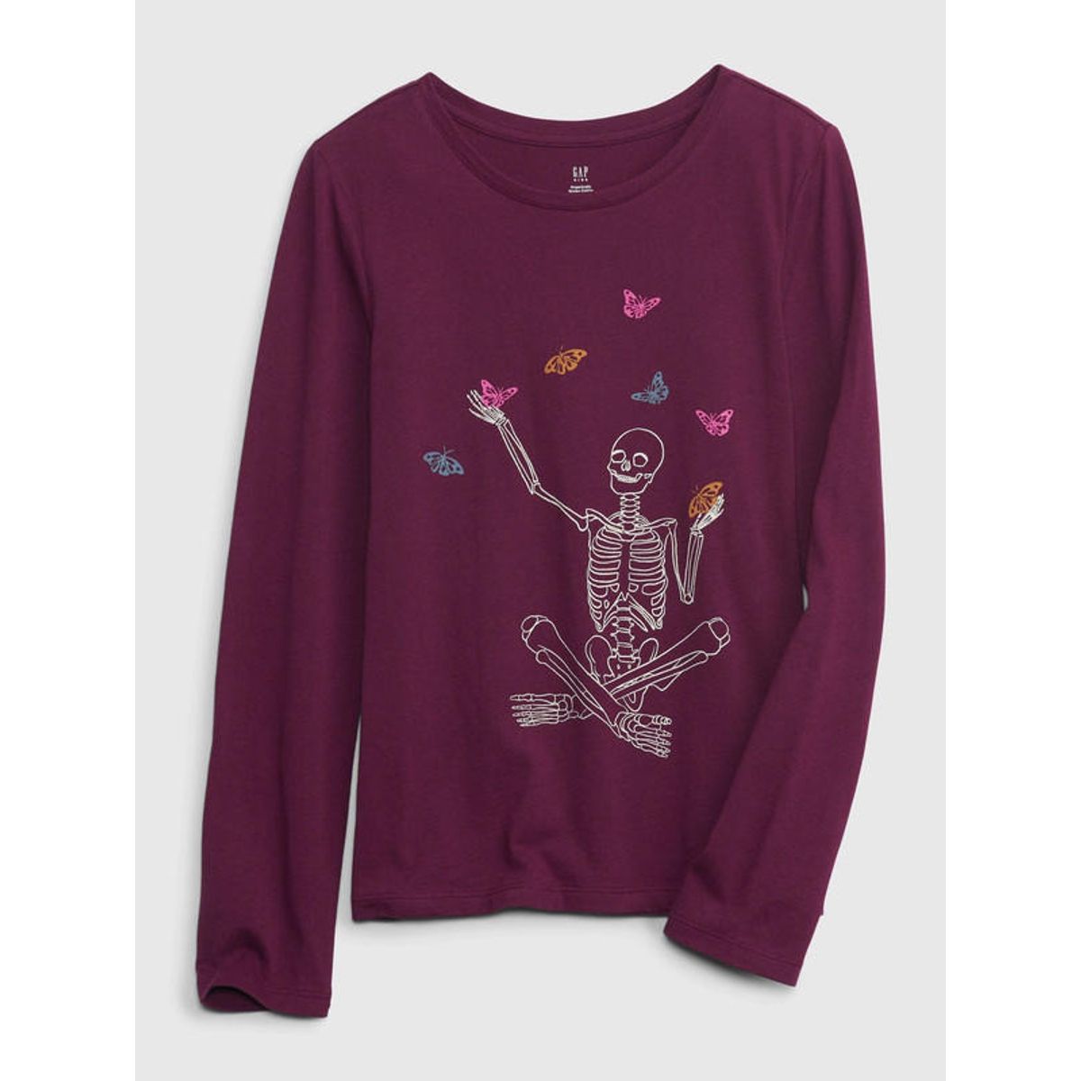 GAP - Polera Manga Larga 1 Algodón Orgánico Morado GAP