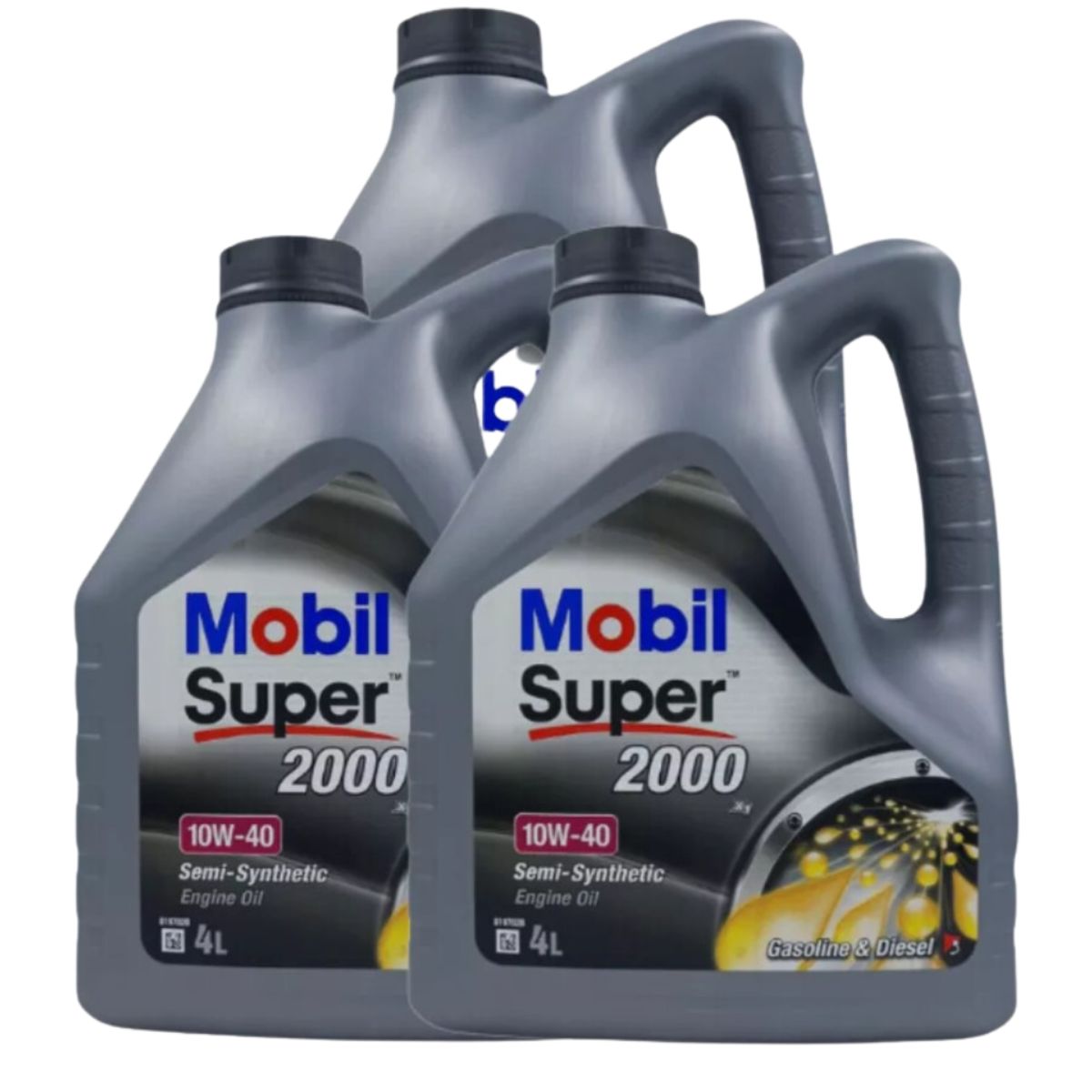 MOBIL - Aceite10w40 Mobil Super 2000 Sintetico Sn Plus 4lt X3