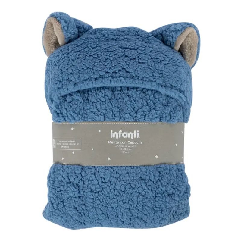 INFANTI - Frazada Poncho INFANTI Sherpa Azul