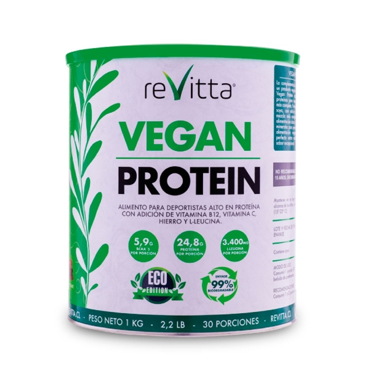 REVITTA WELLNESS - Proteina vegana Vegan Protein Chocolate 1 kg.