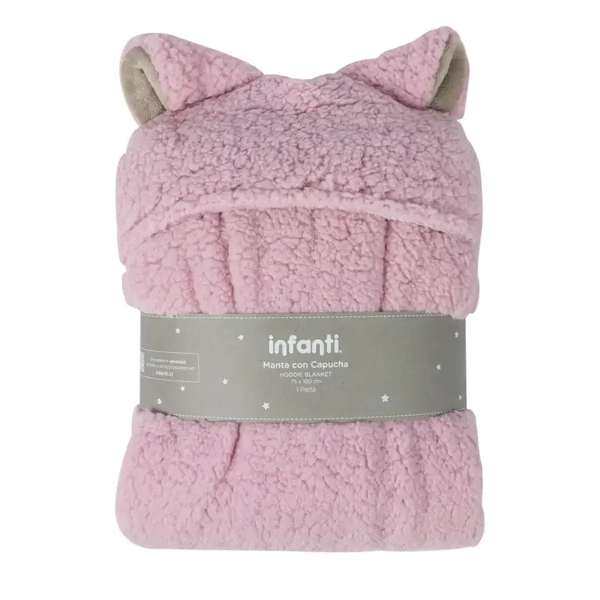 INFANTI - Frazada Poncho INFANTI Sherpa Rosado