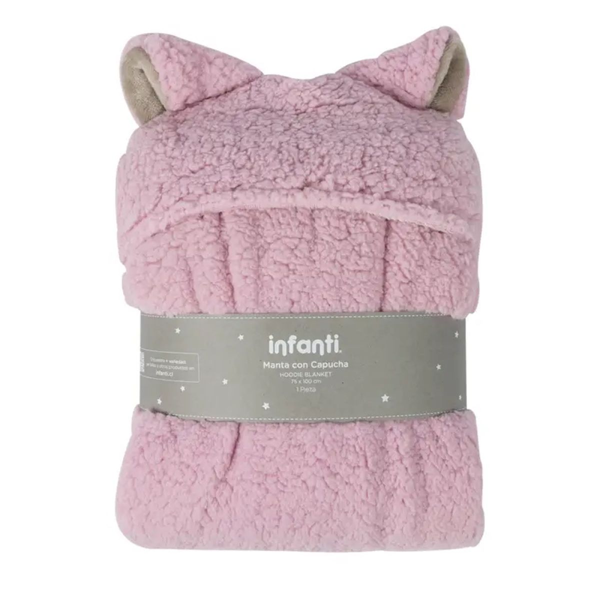 INFANTI - Frazada Poncho INFANTI Sherpa Rosado