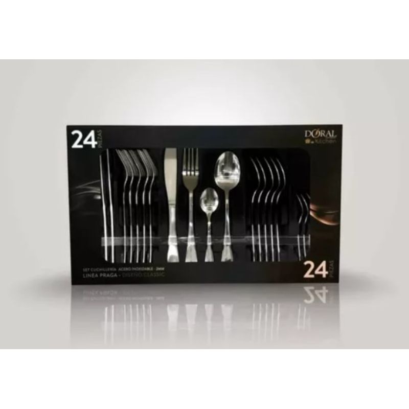 DORAL - SET CUCHILLERIA PRAGA 24 PIEZAS DORAL