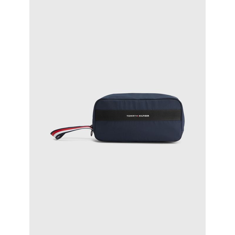 TOMMY HILFIGER - Neceser Signature Con Logo Azul Tommy Hilfiger
