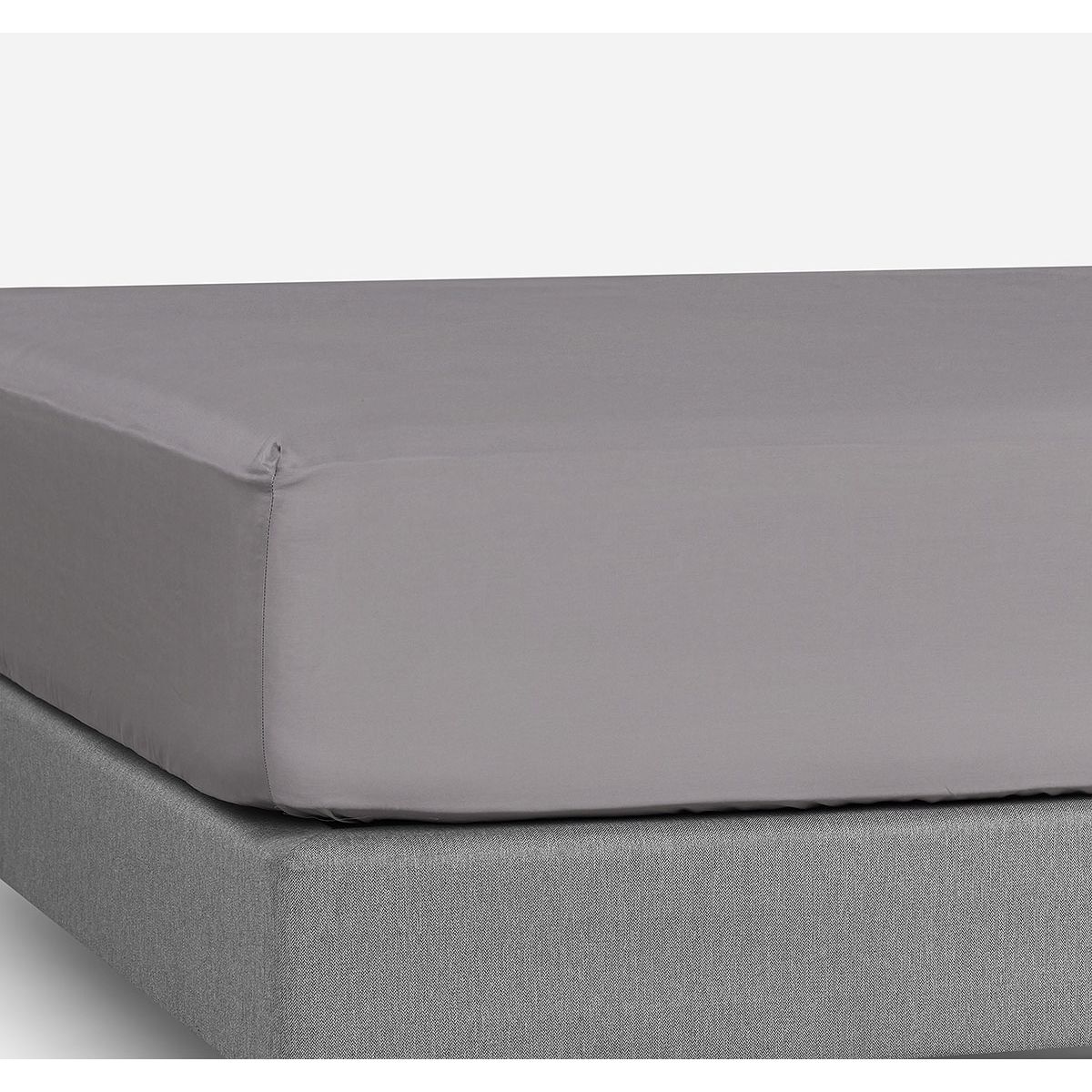 ROSEN - Sábana Inferior Rosen 300 Hilos Algodón Plata Súper King