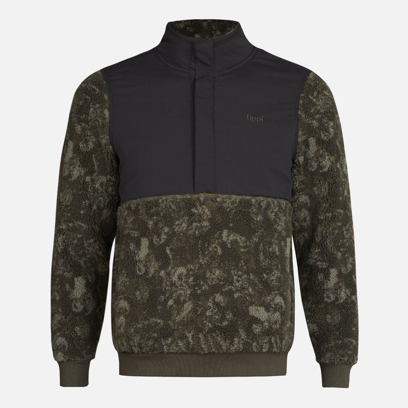 LIPPI - Chaqueta Teen Boy Glaciar Shaggy-Pro 1/4 Zip Jacket Print Verde Militar Lippi