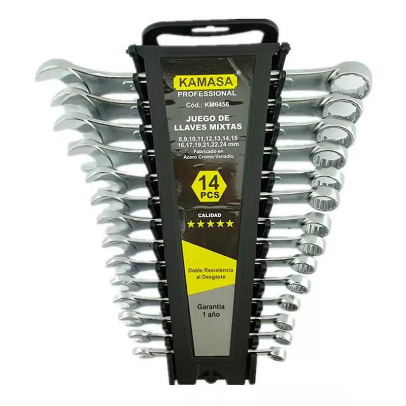 KAMASA - Juego De Llaves Punta De Corona 14 Piezas Kamasa Km6456