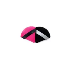 MAX BELLE - Mini Esponjas De Terciopelo Triangular Para Maquillaje Negro Y Fucsia
