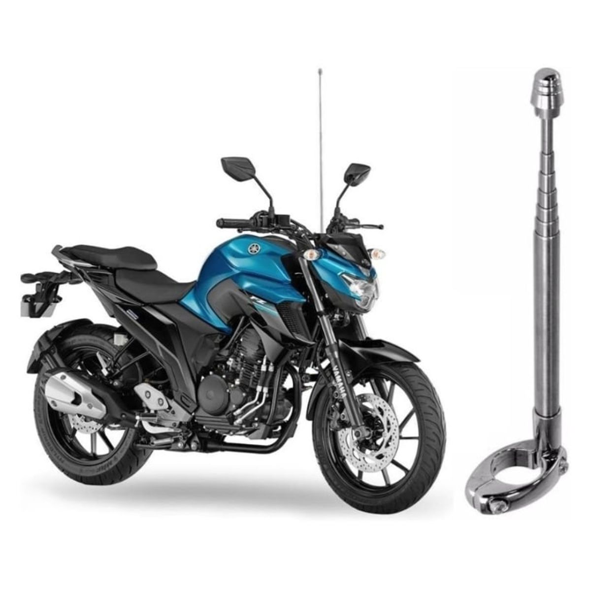 GENERICO - Antena de seguridad corta hilo para motos