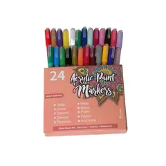 PANGUI TOYS - Lápices Acrílicos Marcadores 24 Colores Punta Redonda