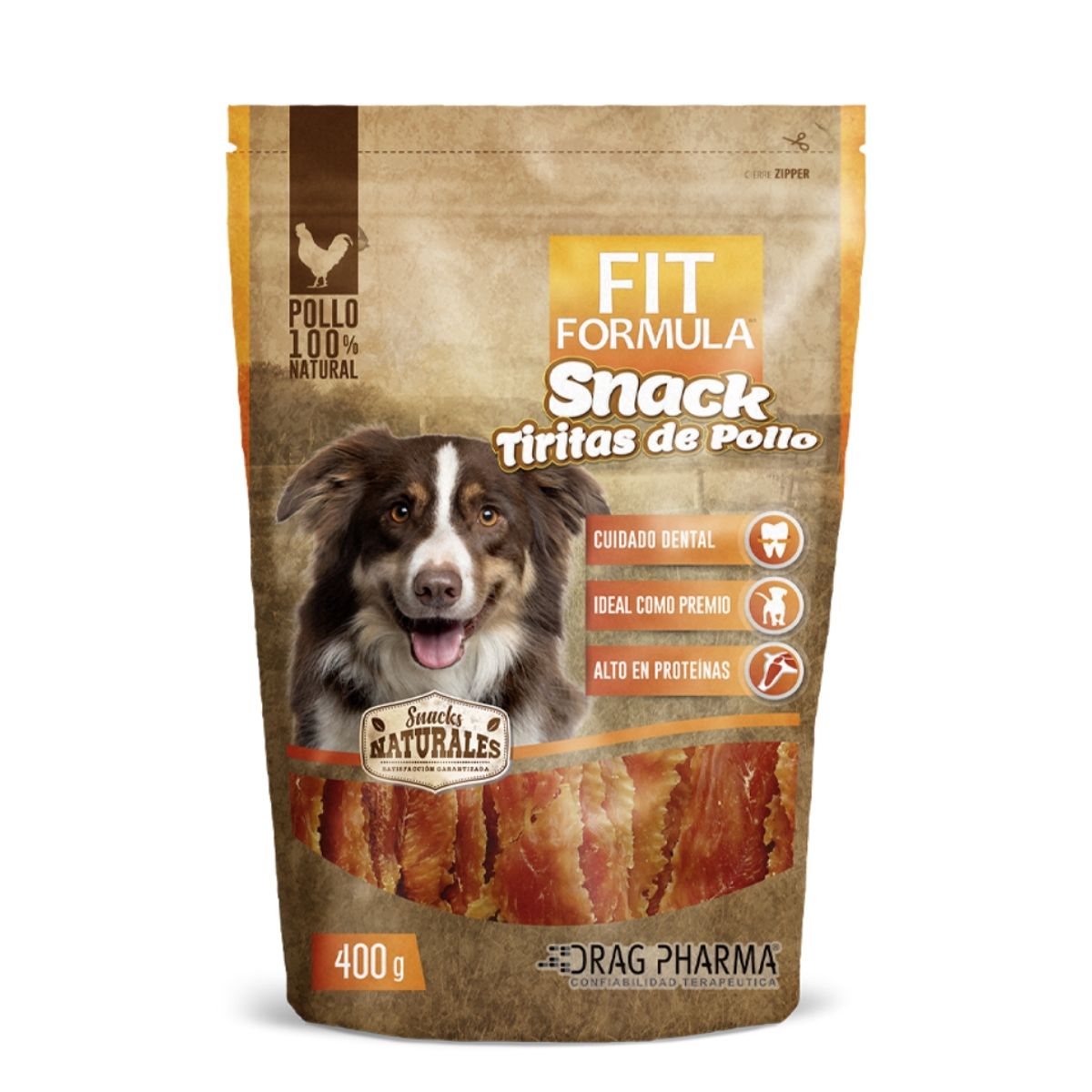 DRAG PHARMA - Fit Formula Snack Tiritas De Pollo 400gr Perros