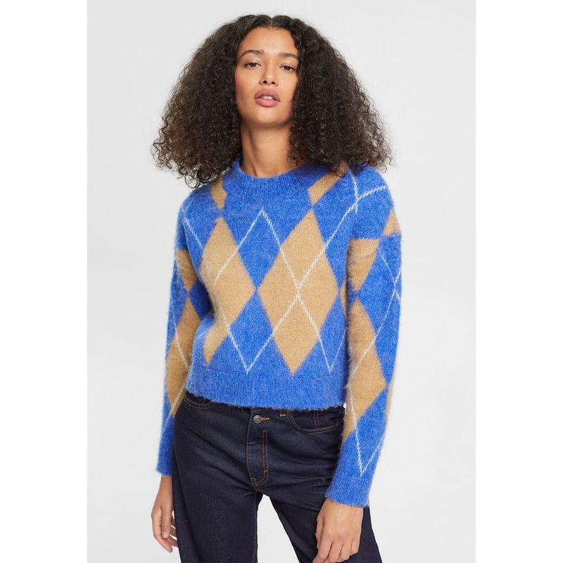 ESPRIT - Sweater Con Diseño De Rombos Argyle Mujer Esprit ESPRIT
