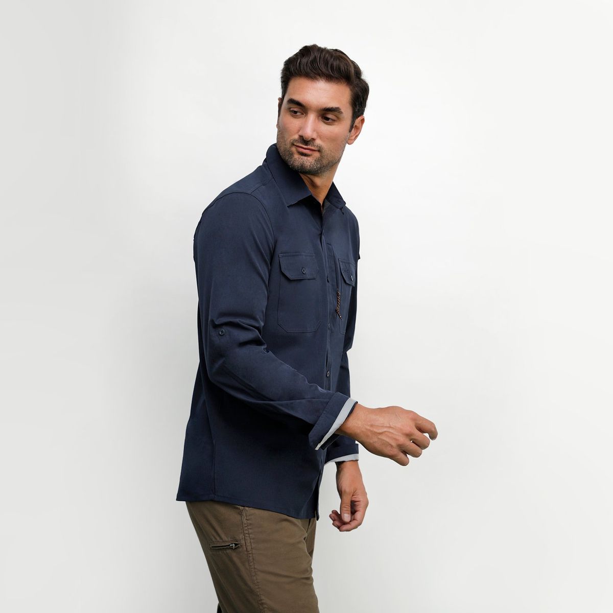 PANAMA JACK - Camisa Hombre técnica Azul Panama Jack