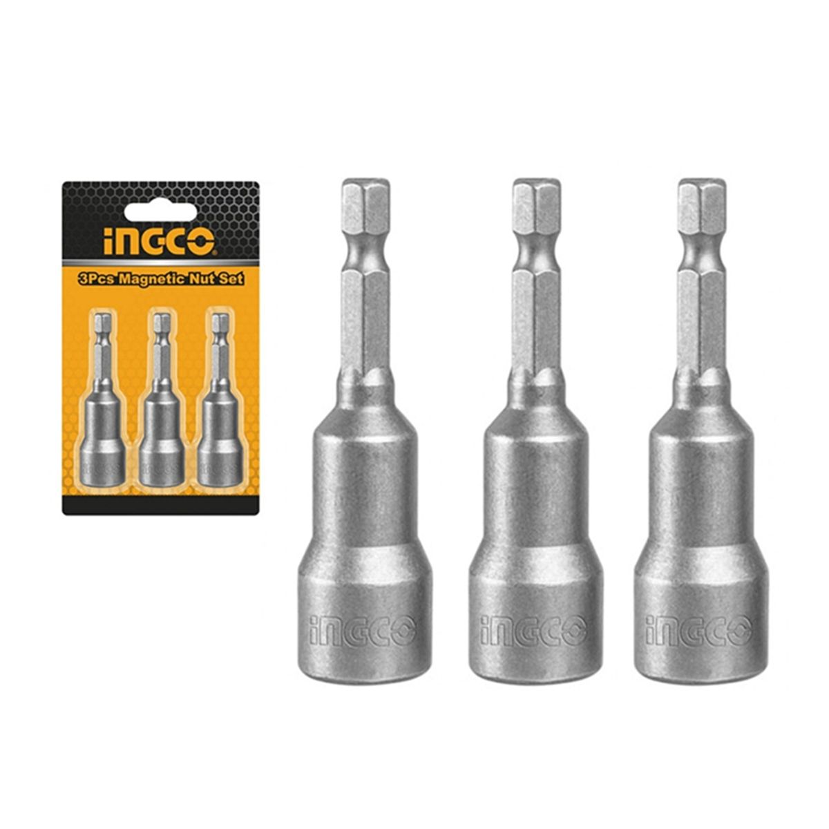 INGCO - Adaptadores Para Taladro 12mm Punta Magnetica 3 Pcs Ingco