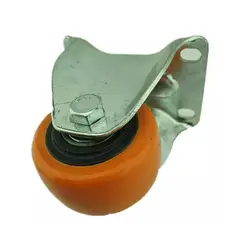 GENERICO - Rueda Naranja Fija 2.5 Pulgadas