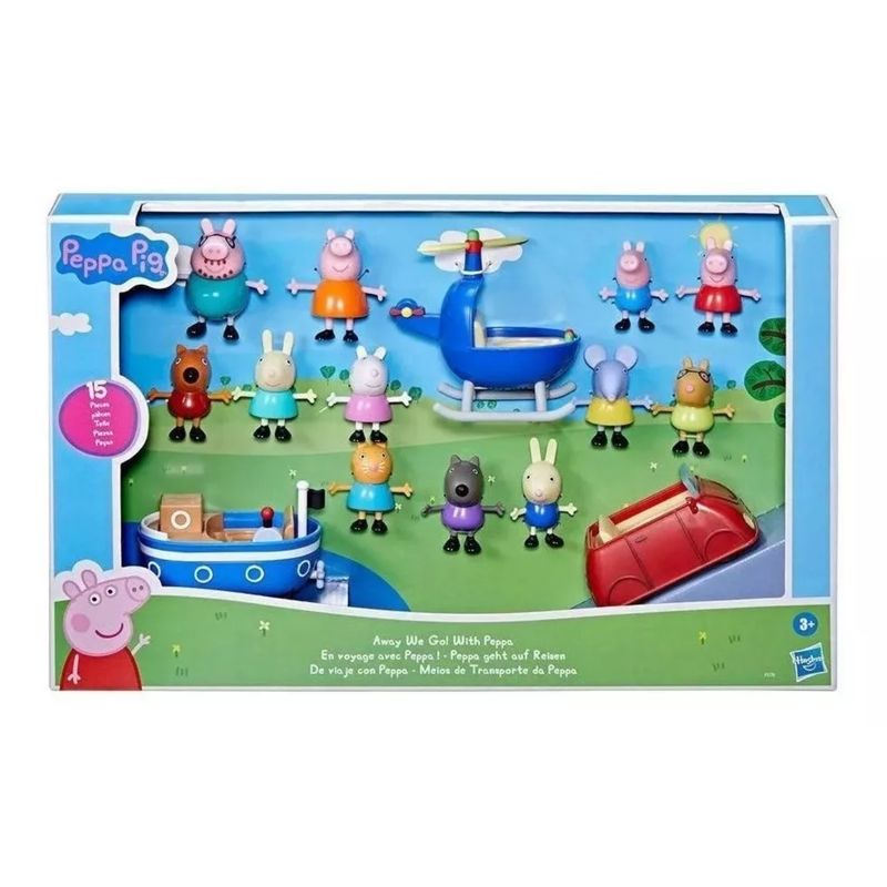 PEPPA PIG - Peppa Pig - De Viaje Con Peppa George - 12 Figuras